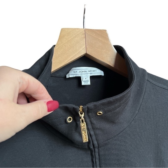 St. John Sport Womens Full Zip Standard Collar Cotton Lightweight Jacket, Size P - Picture 4 of 10